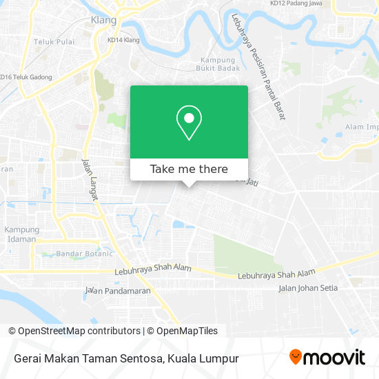 Gerai Makan Taman Sentosa map