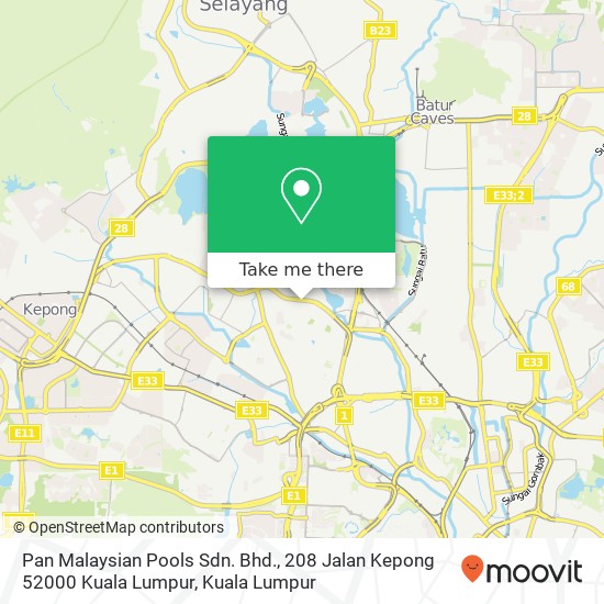 Pan Malaysian Pools Sdn. Bhd., 208 Jalan Kepong 52000 Kuala Lumpur map