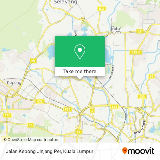 Jalan Kepong Jinjang Per map