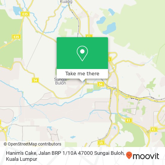 Hanim's Cake, Jalan BRP 1 / 10A 47000 Sungai Buloh map