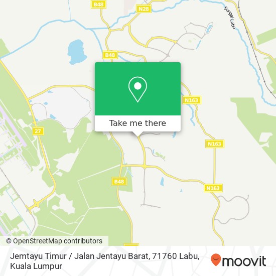 Peta Jemtayu Timur / Jalan Jentayu Barat, 71760 Labu