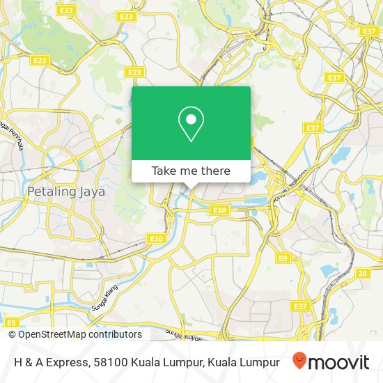 Peta H & A Express, 58100 Kuala Lumpur