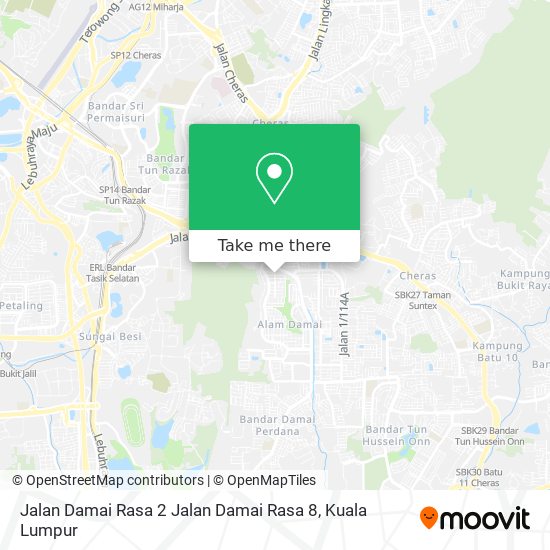 Jalan Damai Rasa 2 Jalan Damai Rasa 8 map