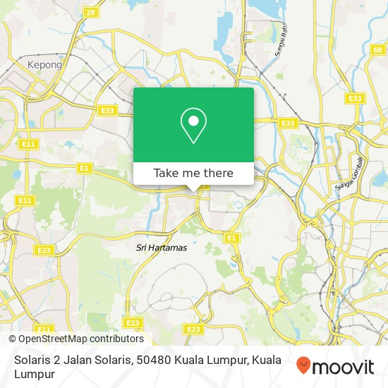 Peta Solaris 2 Jalan Solaris, 50480 Kuala Lumpur