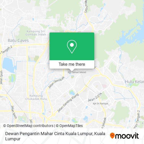 Dewan Pengantin Mahar Cinta Kuala Lumpur map