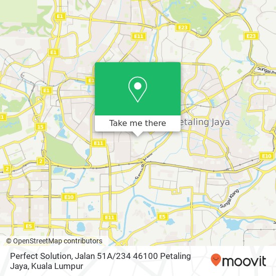 Peta Perfect Solution, Jalan 51A / 234 46100 Petaling Jaya