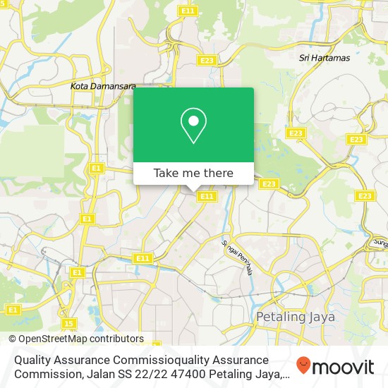 Peta Quality Assurance Commissioquality Assurance Commission, Jalan SS 22 / 22 47400 Petaling Jaya