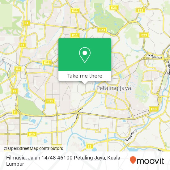 Filmasia, Jalan 14 / 48 46100 Petaling Jaya map