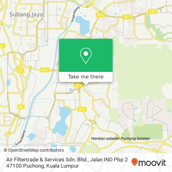 Air Filtertrade & Services Sdn. Bhd., Jalan IND Pbp 2 47100 Puchong map
