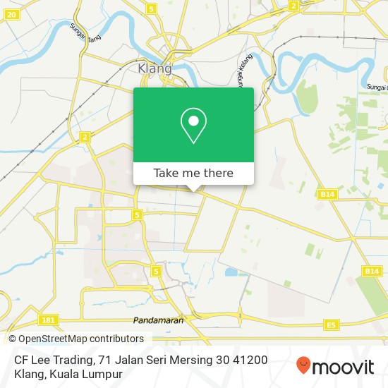 CF Lee Trading, 71 Jalan Seri Mersing 30 41200 Klang map