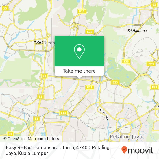 Peta Easy RHB @ Damansara Utama, 47400 Petaling Jaya