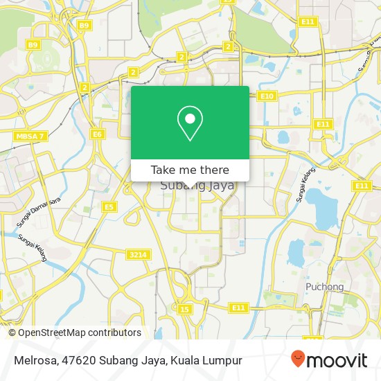 Melrosa, 47620 Subang Jaya map