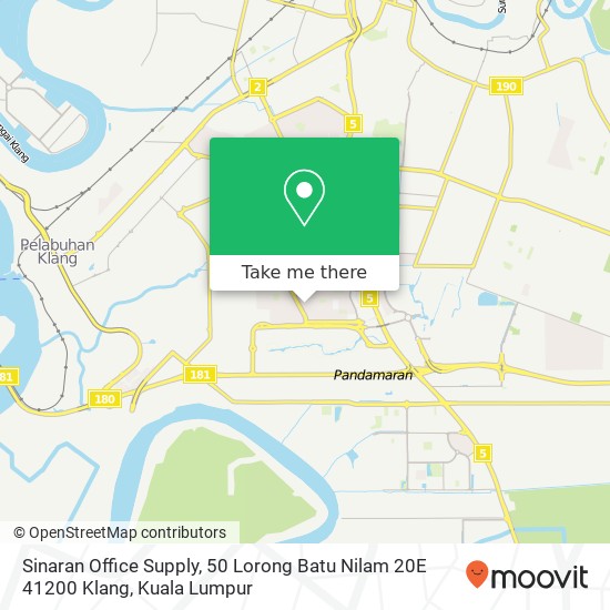 Sinaran Office Supply, 50 Lorong Batu Nilam 20E 41200 Klang map
