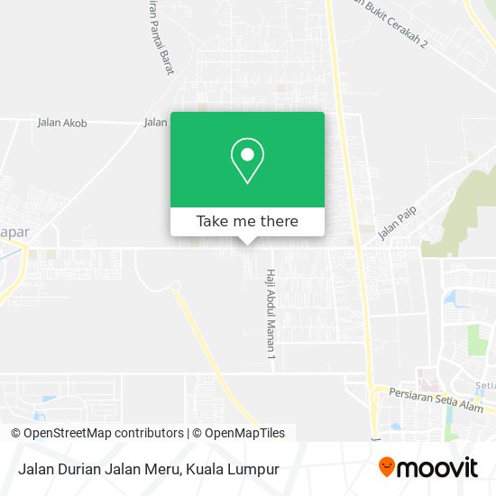 Jalan Durian Jalan Meru map