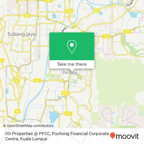 IOI Properties @ PFCC, Puchong Financial Corporate Centre map