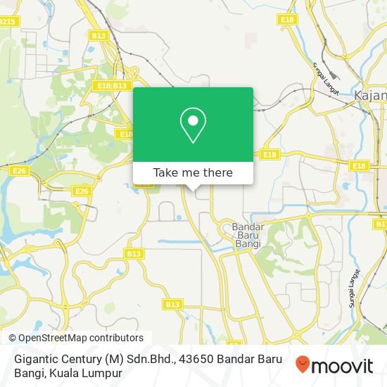 Peta Gigantic Century (M) Sdn.Bhd., 43650 Bandar Baru Bangi
