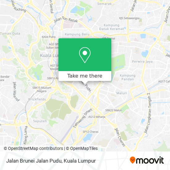 Jalan Brunei Jalan Pudu map