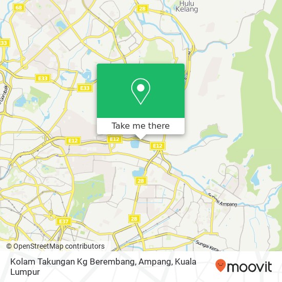 Kolam Takungan Kg Berembang, Ampang map