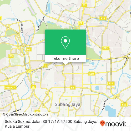 Seloka Sukma, Jalan SS 17 / 1A 47500 Subang Jaya map