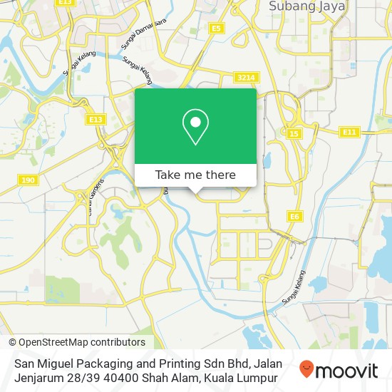 San Miguel Packaging and Printing Sdn Bhd, Jalan Jenjarum 28 / 39 40400 Shah Alam map