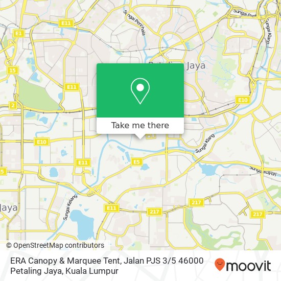 ERA Canopy & Marquee Tent, Jalan PJS 3 / 5 46000 Petaling Jaya map