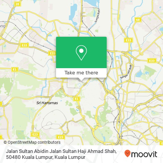 Peta Jalan Sultan Abidin Jalan Sultan Haji Ahmad Shah, 50480 Kuala Lumpur