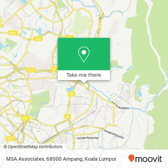 MSA Associates, 68000 Ampang map