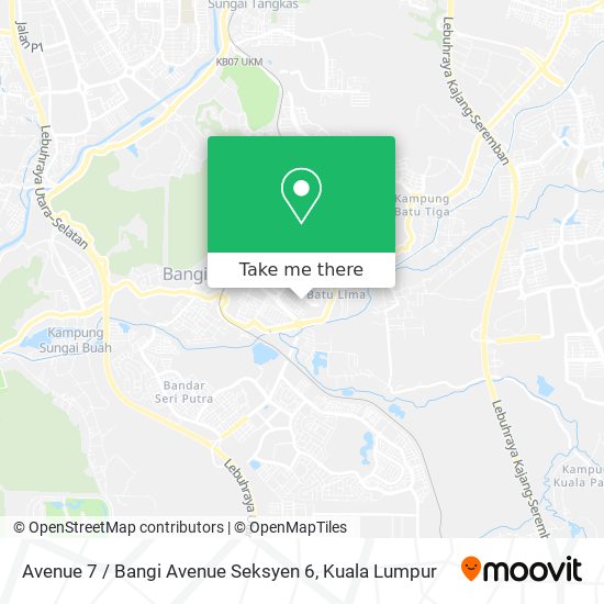 Peta Avenue 7 / Bangi Avenue Seksyen 6