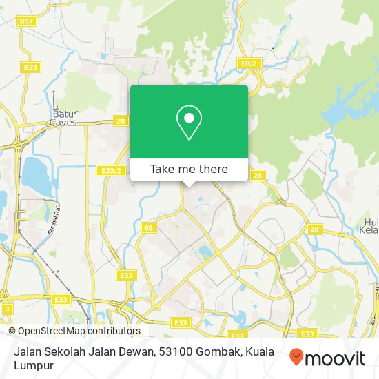 Jalan Sekolah Jalan Dewan, 53100 Gombak map