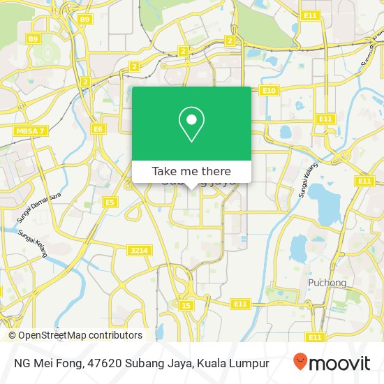 NG Mei Fong, 47620 Subang Jaya map