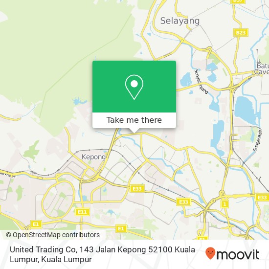 Peta United Trading Co, 143 Jalan Kepong 52100 Kuala Lumpur