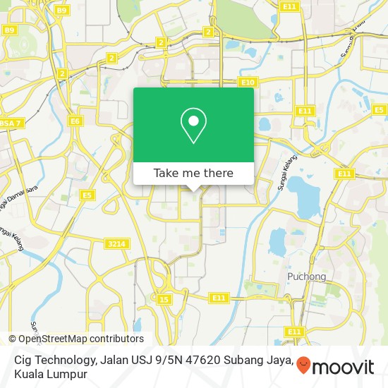 Cig Technology, Jalan USJ 9 / 5N 47620 Subang Jaya map