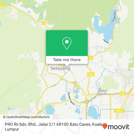 PRO Rv Sdn. Bhd., Jalan 2 / 1 68100 Batu Caves map