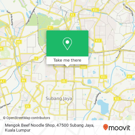 Mengok Beef Noodle Shop, 47500 Subang Jaya map