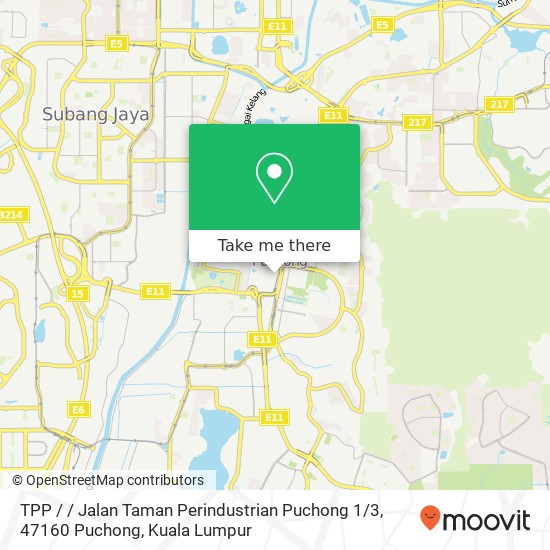 Peta TPP / / Jalan Taman Perindustrian Puchong 1 / 3, 47160 Puchong
