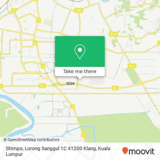 Shimpo, Lorong Sanggul 1C 41200 Klang map