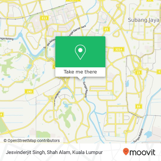 Jesvinderjit Singh, Shah Alam map