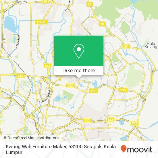 Peta Kwong Wah Furniture Maker, 53200 Setapak