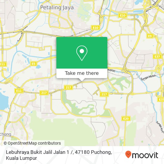 Peta Lebuhraya Bukit Jalil Jalan 1 /, 47180 Puchong