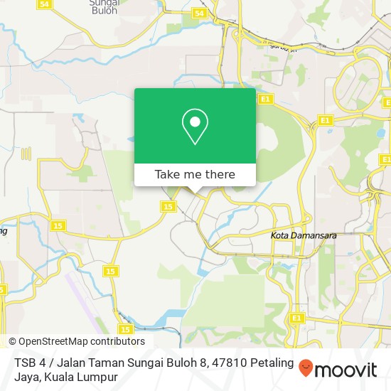 TSB 4 / Jalan Taman Sungai Buloh 8, 47810 Petaling Jaya map