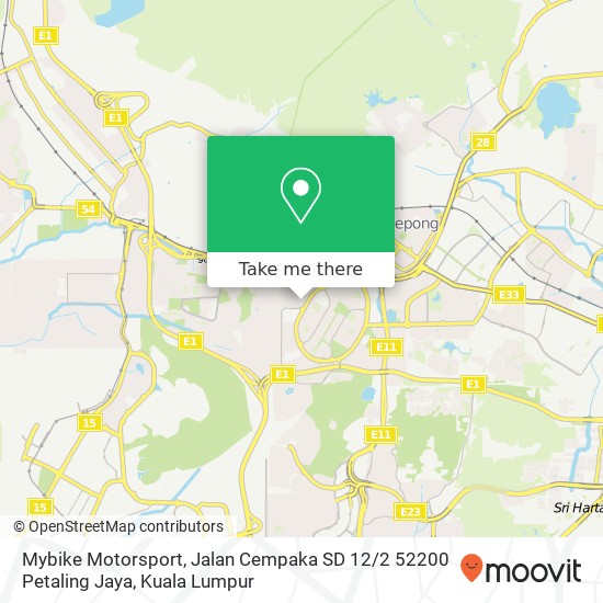 Mybike Motorsport, Jalan Cempaka SD 12 / 2 52200 Petaling Jaya map