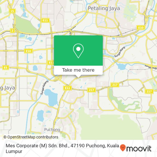 Mes Corporate (M) Sdn. Bhd., 47190 Puchong map