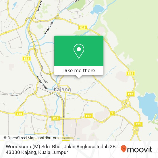 Peta Woodscorp (M) Sdn. Bhd., Jalan Angkasa Indah 2B 43000 Kajang