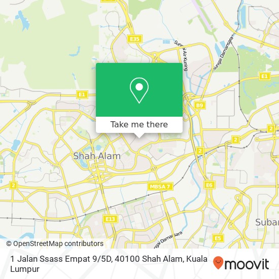 1 Jalan Ssass Empat 9 / 5D, 40100 Shah Alam map