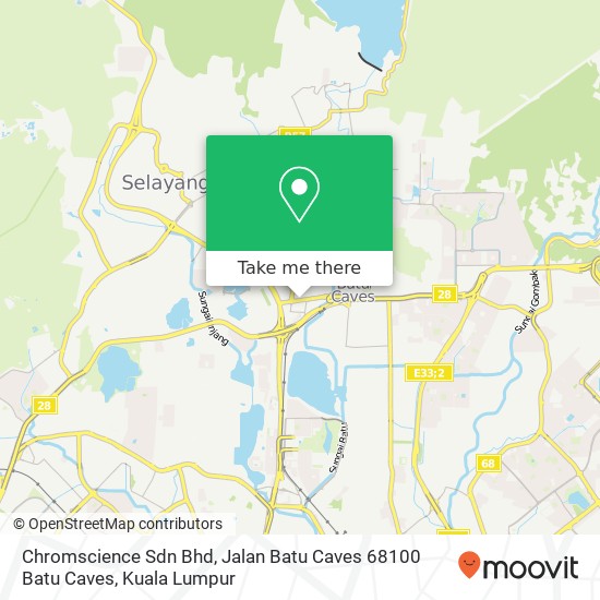 Peta Chromscience Sdn Bhd, Jalan Batu Caves 68100 Batu Caves