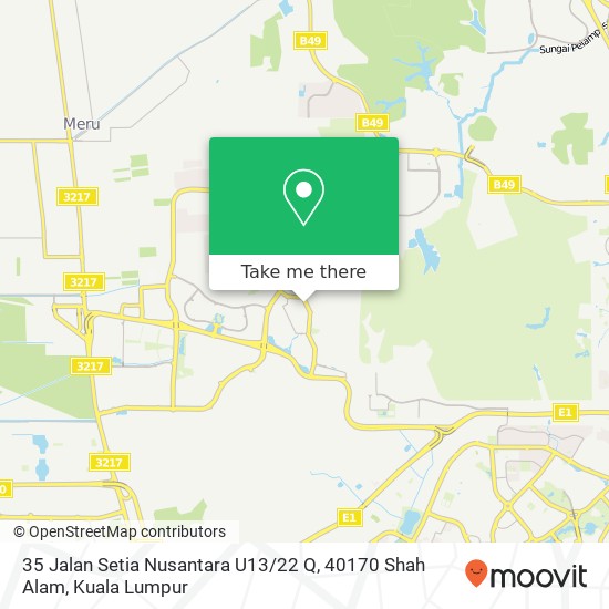 35 Jalan Setia Nusantara U13 / 22 Q, 40170 Shah Alam map