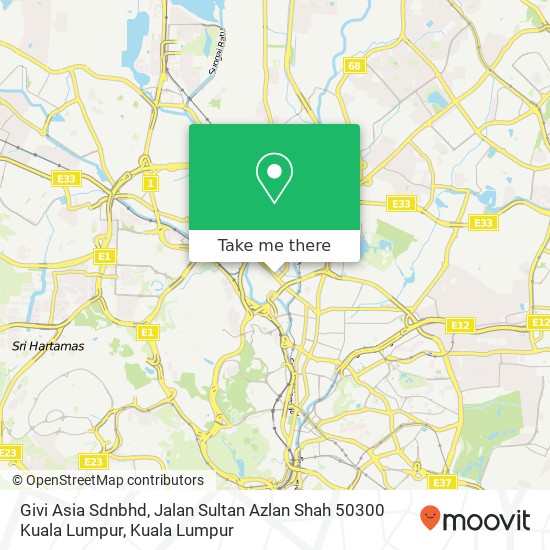 Givi Asia Sdnbhd, Jalan Sultan Azlan Shah 50300 Kuala Lumpur map