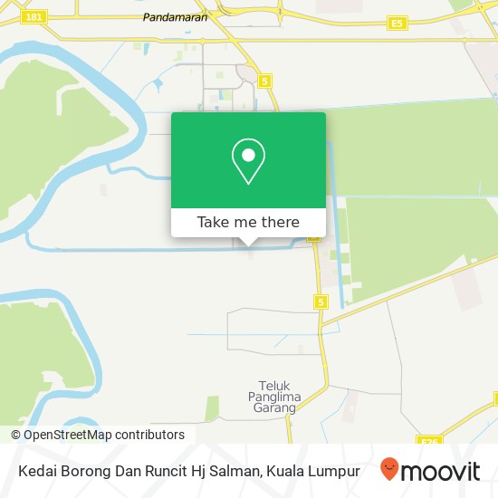 Peta Kedai Borong Dan Runcit Hj Salman, Jalan Batu 8 42500 Telok Panglima Garang