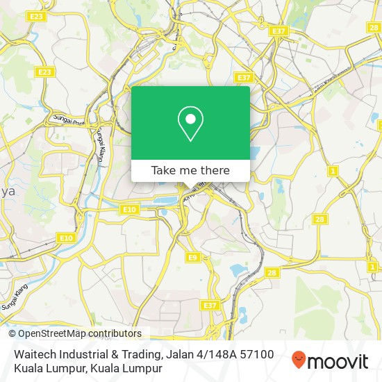 Peta Waitech Industrial & Trading, Jalan 4 / 148A 57100 Kuala Lumpur