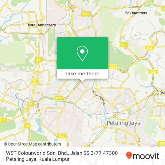 WST Colourworld Sdn. Bhd., Jalan SS 2 / 77 47300 Petaling Jaya map